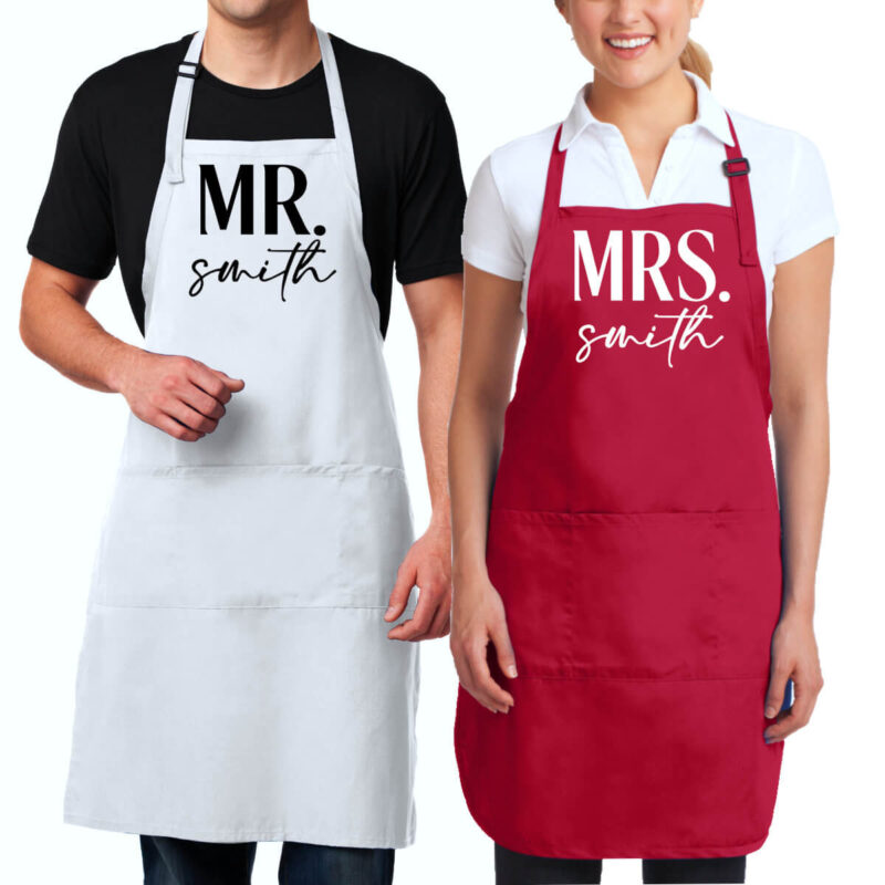 Mr. & Mrs. Apron Set
