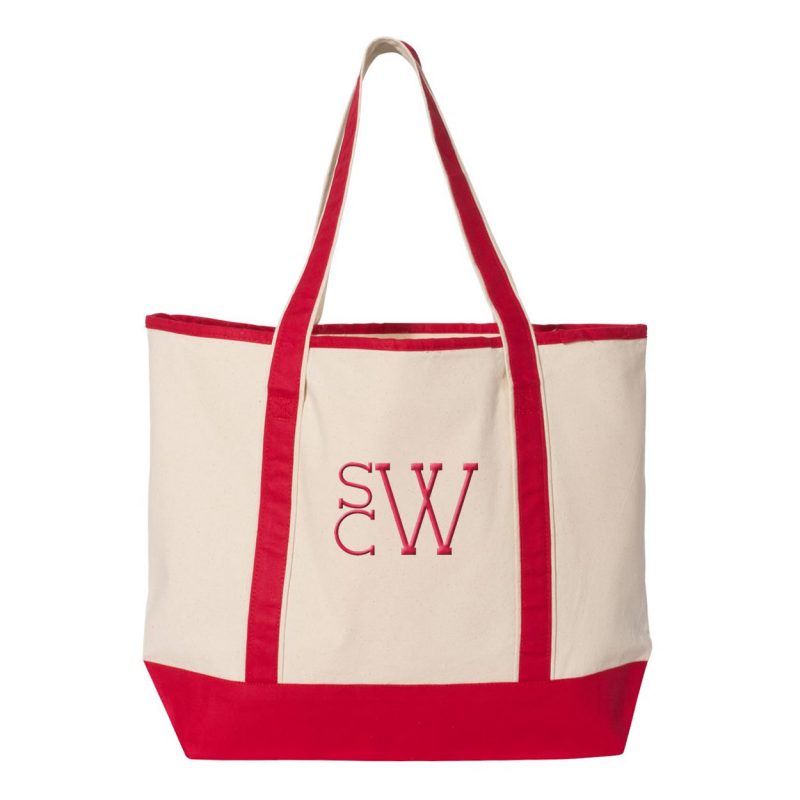Bridal Party Tote Bag with Modern Monogram