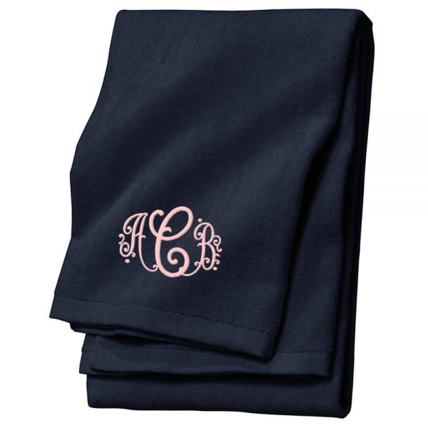 Personalized Velour Beach Towel With Monogram Personalized Brides