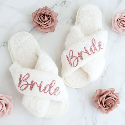 Bride and Bridesmaid Slippers