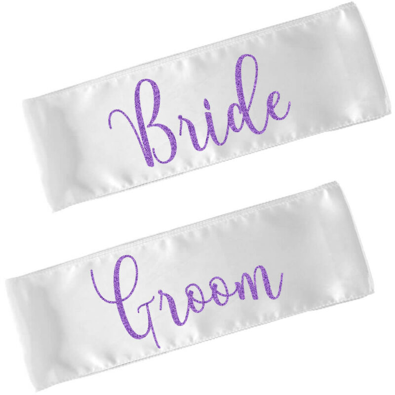 Bride and Groom Chair Sashes (Set)
