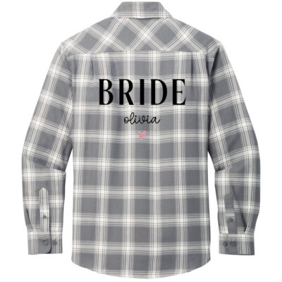 Bride Flannel Shirt with Name