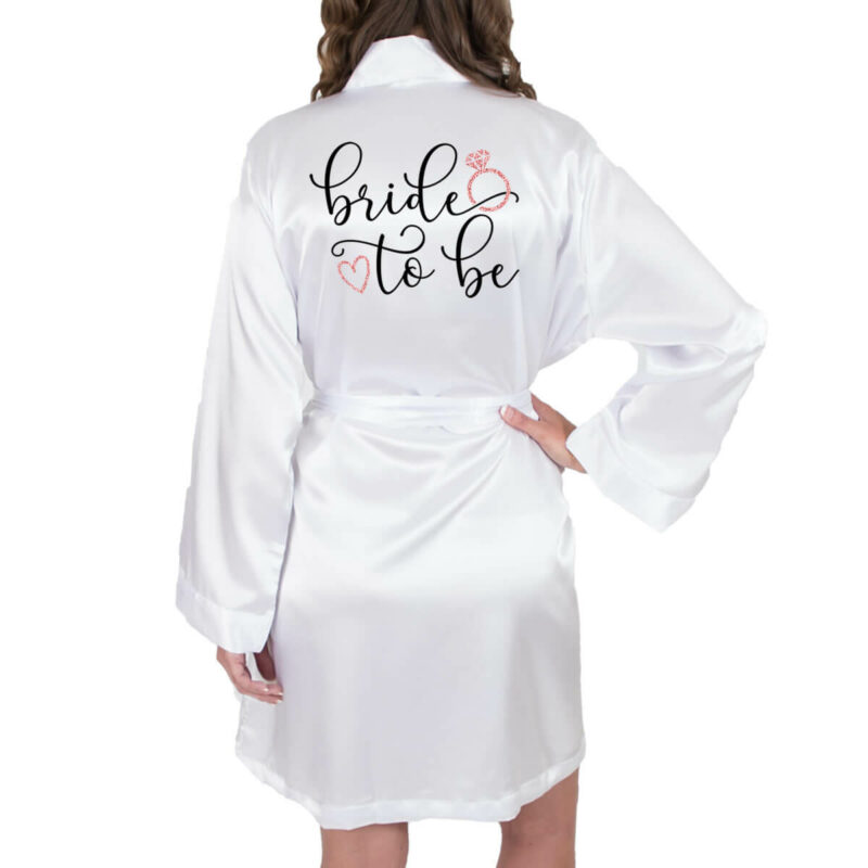 Bride to be Satin Robe with Ring