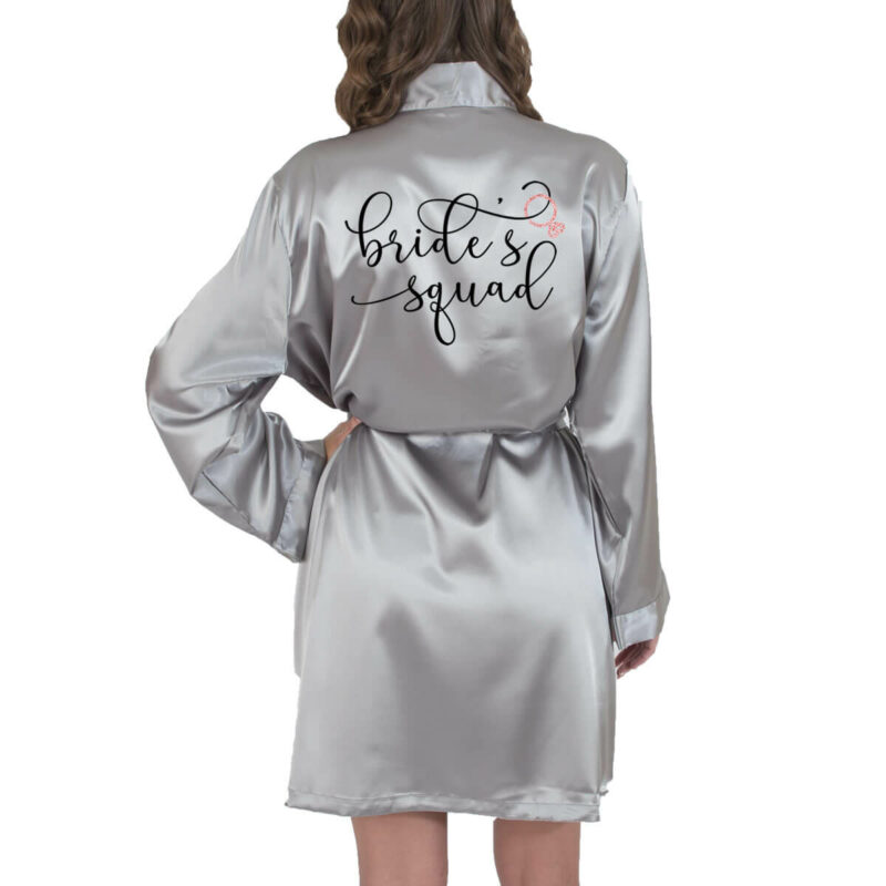 Bride's squad Satin Robe with Ring