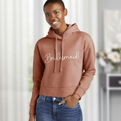 Bridesmaid Crop Hoodie - Lifestyle