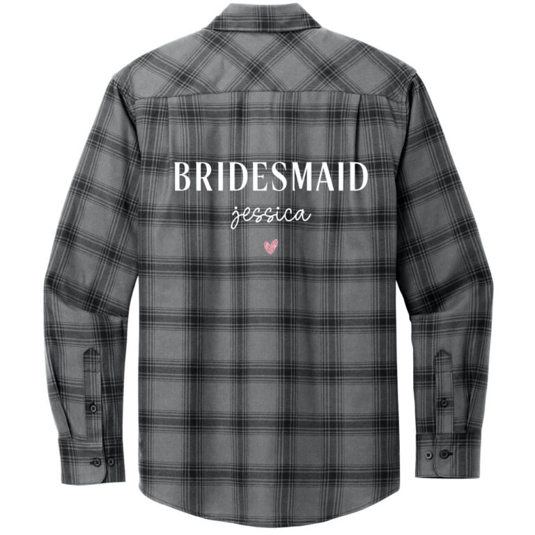 Flannel Bridesmaid Shirt Personalized Brides