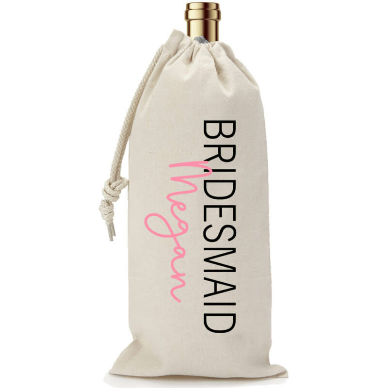 Bridesmaid Wine Bag with Name