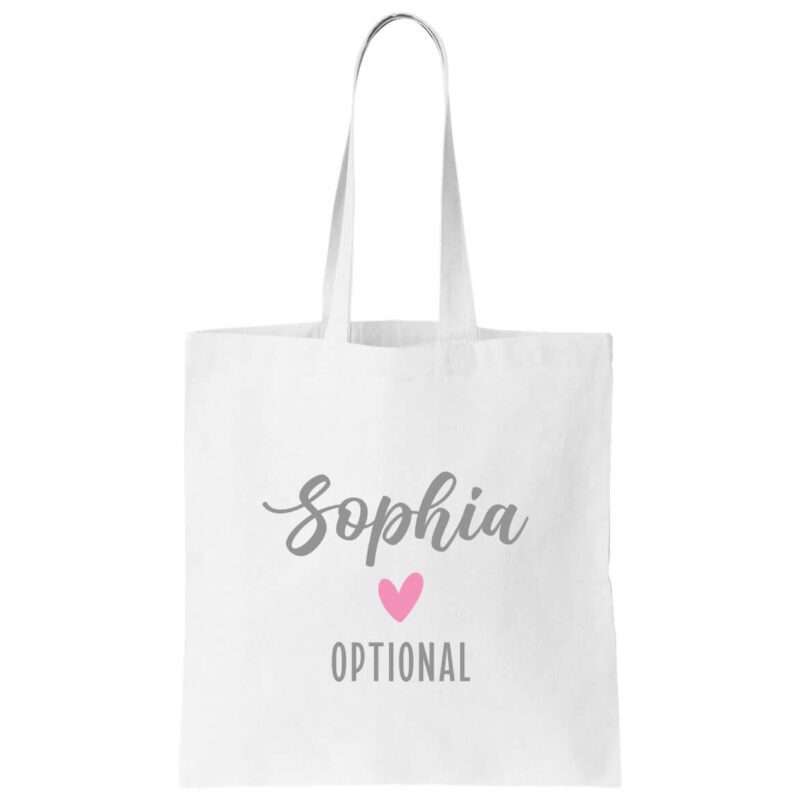 Canvas Bridesmaid Tote Bag with Name and Title