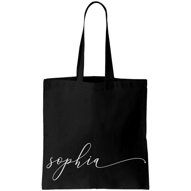 Canvas Tote Bag with Lowercase Name