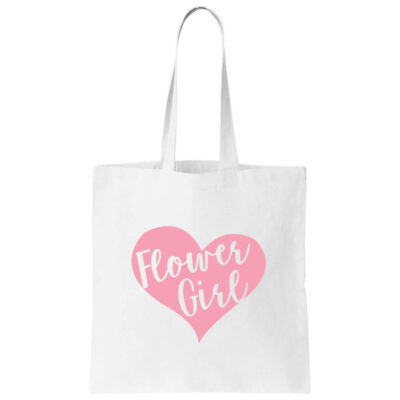 Flower Girl Canvas Tote Bag