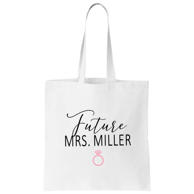 "Future Mrs." Canvas Tote Bag with Ring