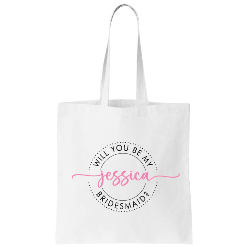 "Will You Be My Bridesmaid?" Canvas Tote Bag