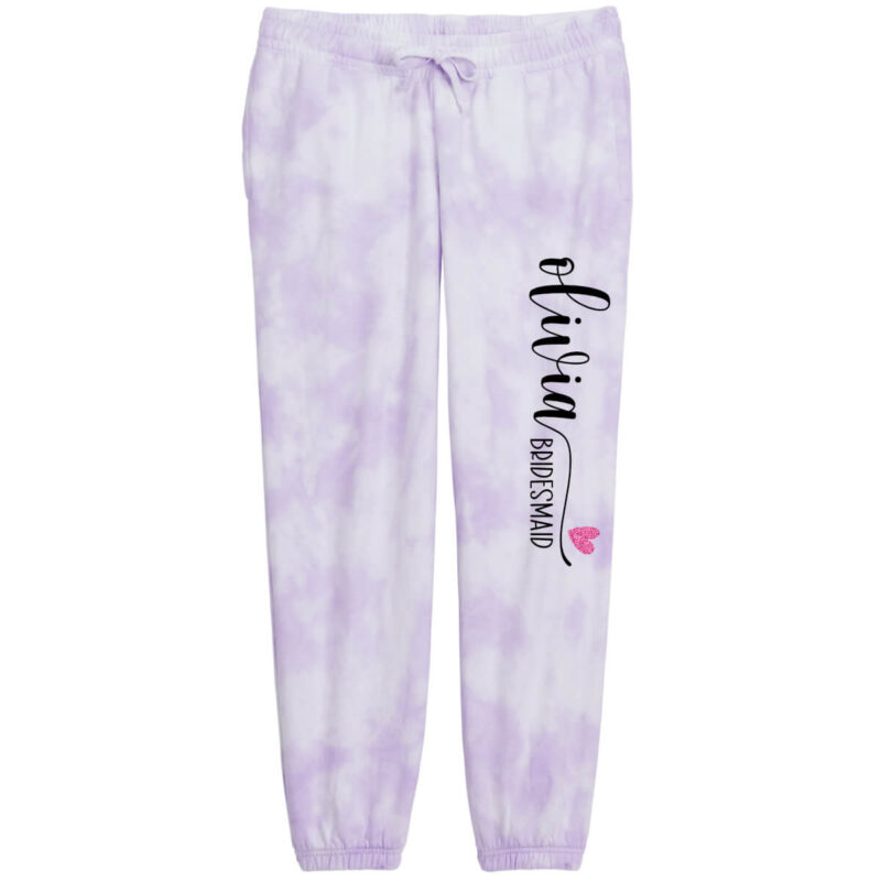 Cloud Jogger Pants with Name and Wedding Title