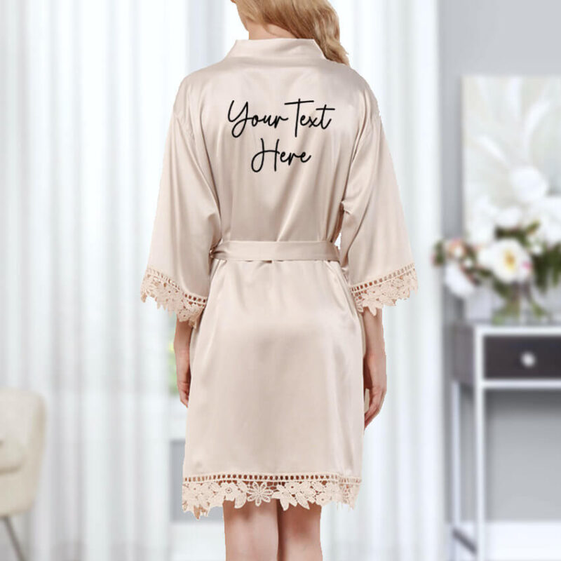 Create Your Own Custom Lace Satin Robe - Lifestyle