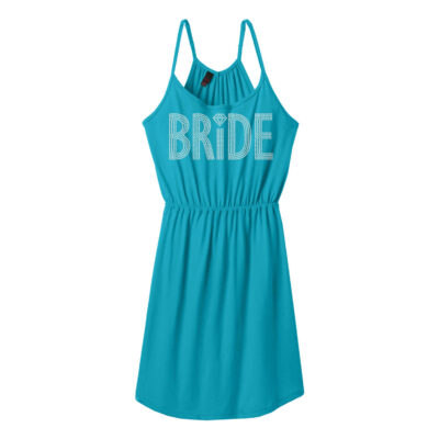 Rhinestone Bride Strappy Dress - Block