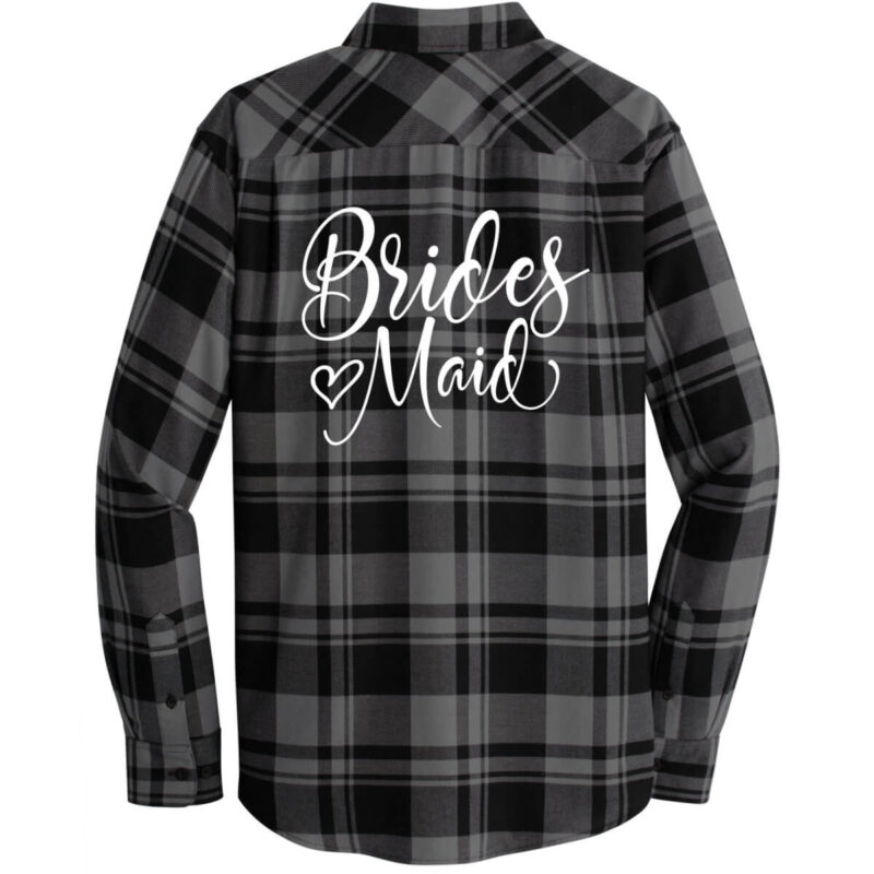 Bridesmaid Flannel Shirt with Heart