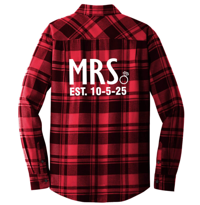 "Mrs." Flannel Shirt with Date