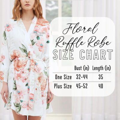 Floral Ruffle Robe Size Chart