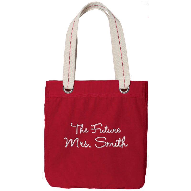 Personalized "The Future Mrs." Grommet Bride Tote Bag