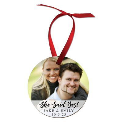 She Said Yes Photo Ornament