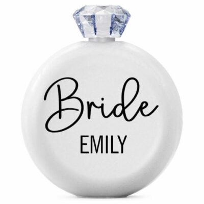 Jewel Bride Flask with Name