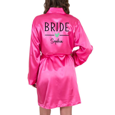 Create Your Own Rhinestone Satin Robe - Personalized Brides