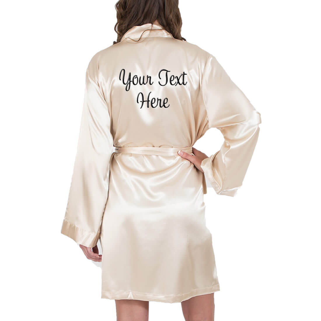 Create Your Own Embroidered Satin Robe - Personalized Brides