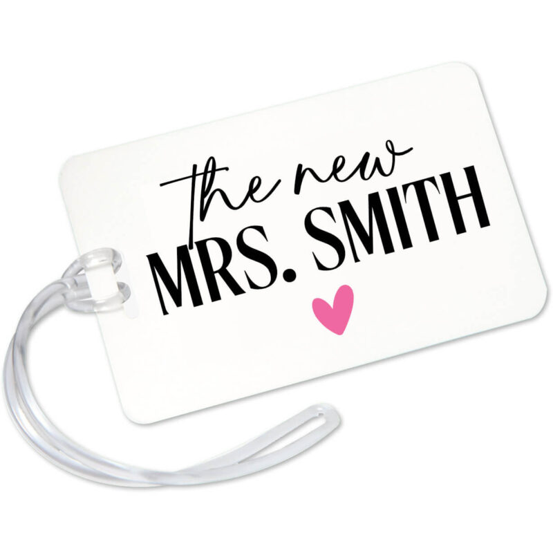 "The New Mrs." Luggage Tag