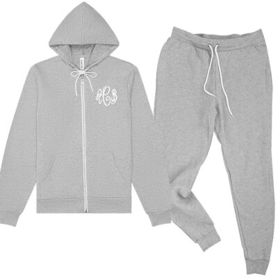 Monogrammed Bridal Party Sweatsuit Getting Ready Outfit