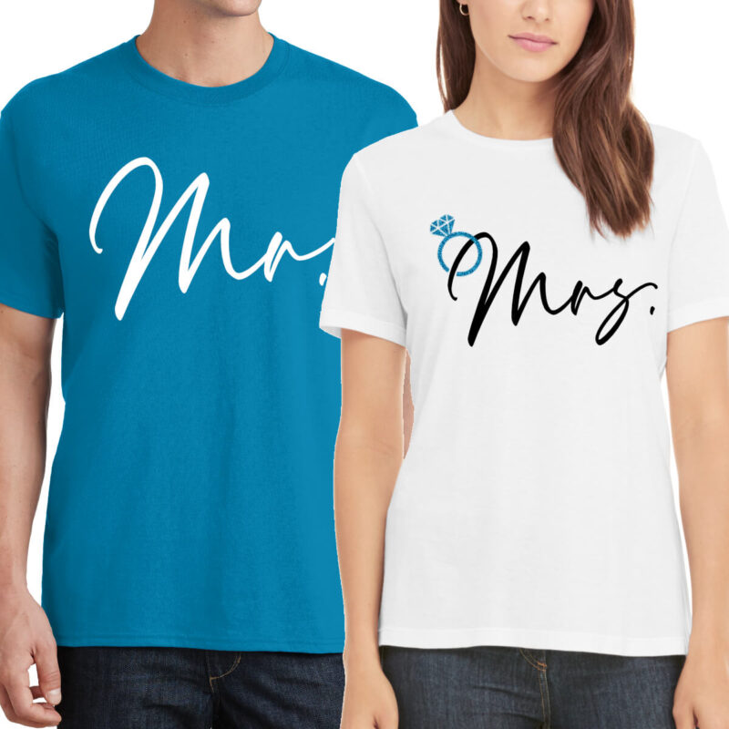 Mr. & Mrs. T-Shirt Set - Italic