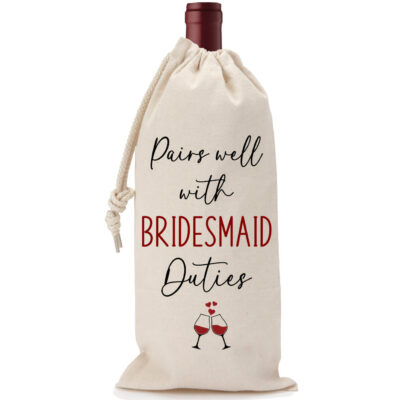Pairs Well With Bridesmaid Duties Wine Bag