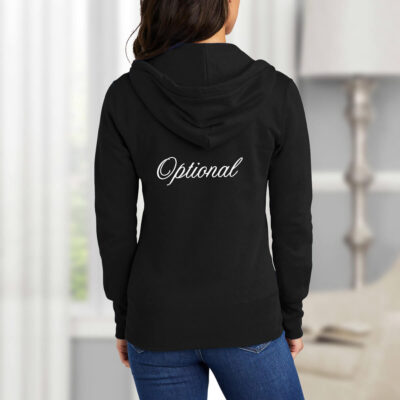 Full-Zip Bridal Party Hoodie with Embroidered Name - Back