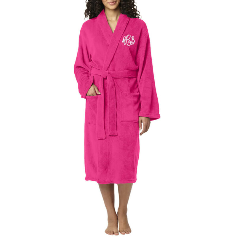 Personalized Plush Monogrammed Robe - Long