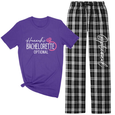 Bachelorette Party Flannel Pant Pajama Set