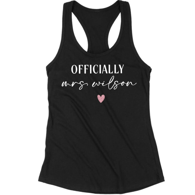 "Officially Mrs." Tank Top with Arrow