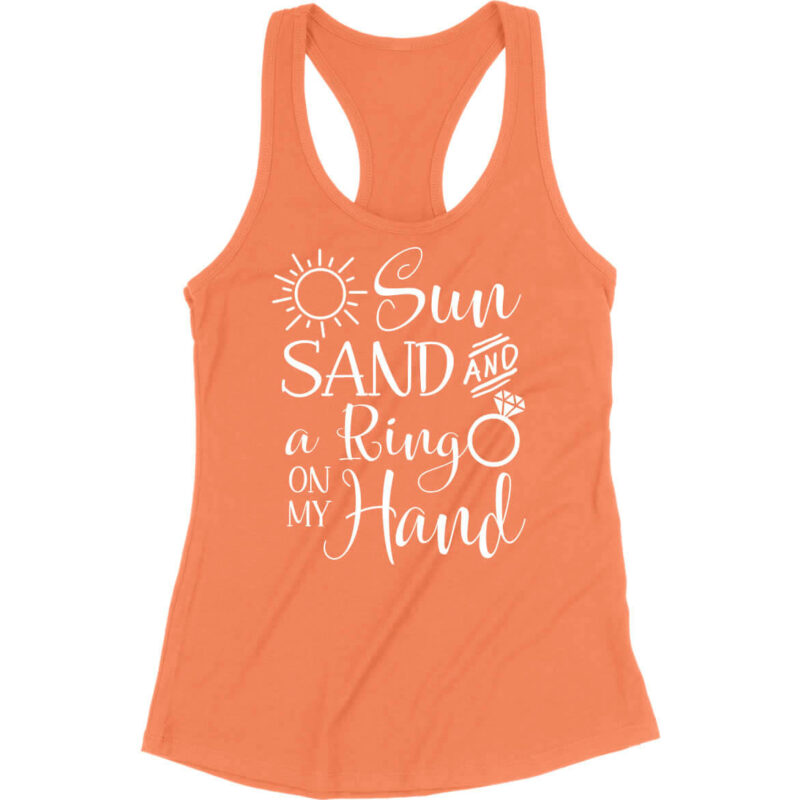 "Sun, Sand & a Ring on my Hand" Tank Top