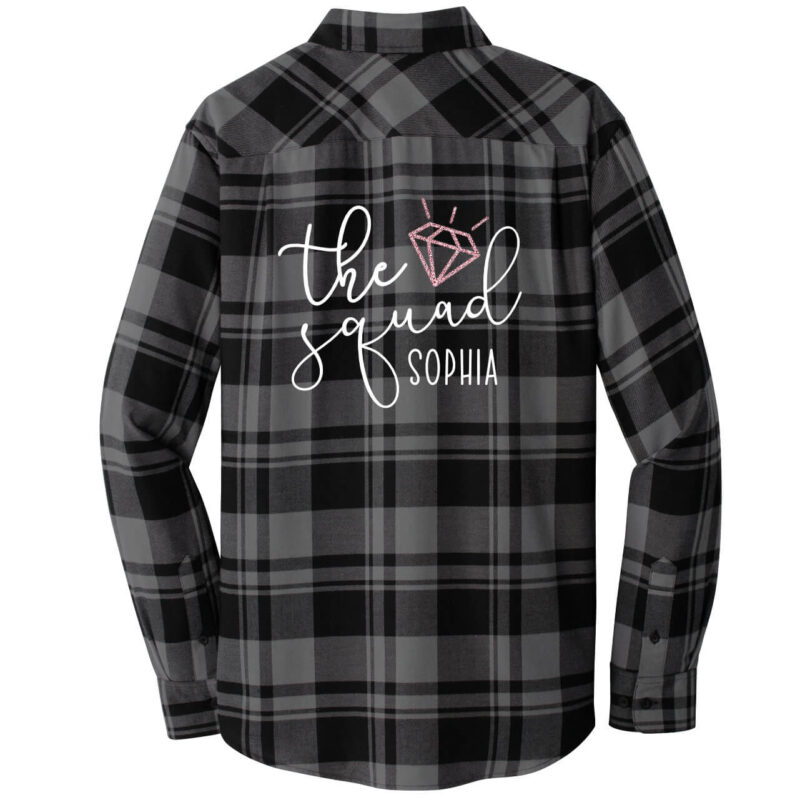 "The Squad" Flannel Shirt with Diamond