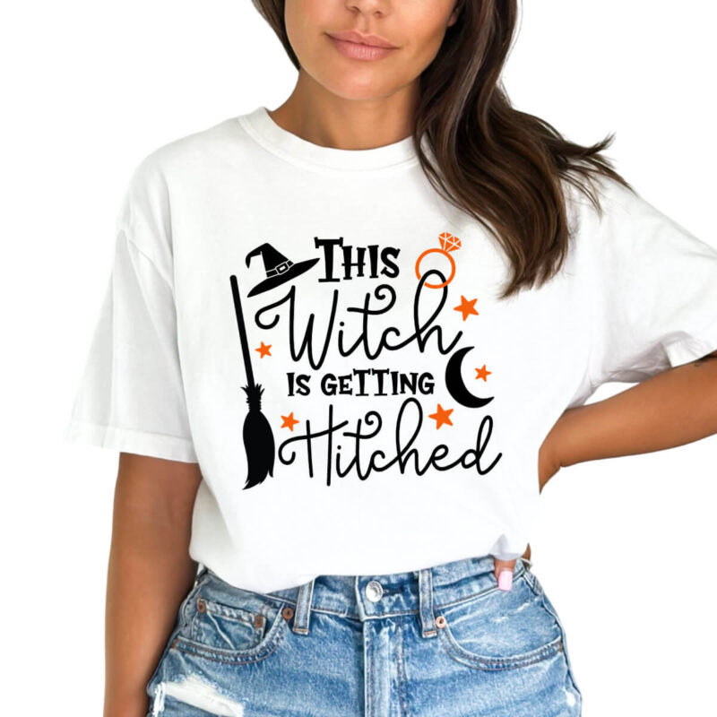 This Witch is Getting Hitched Bride Halloween Shirt