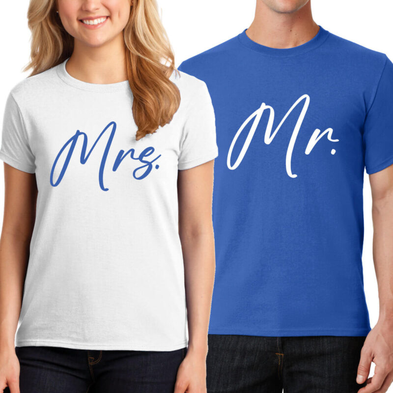 Mr. & Mrs. T-Shirt Set - Script