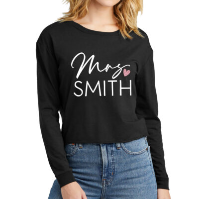 Personalized Long Sleeve Midi Mrs. Shirt