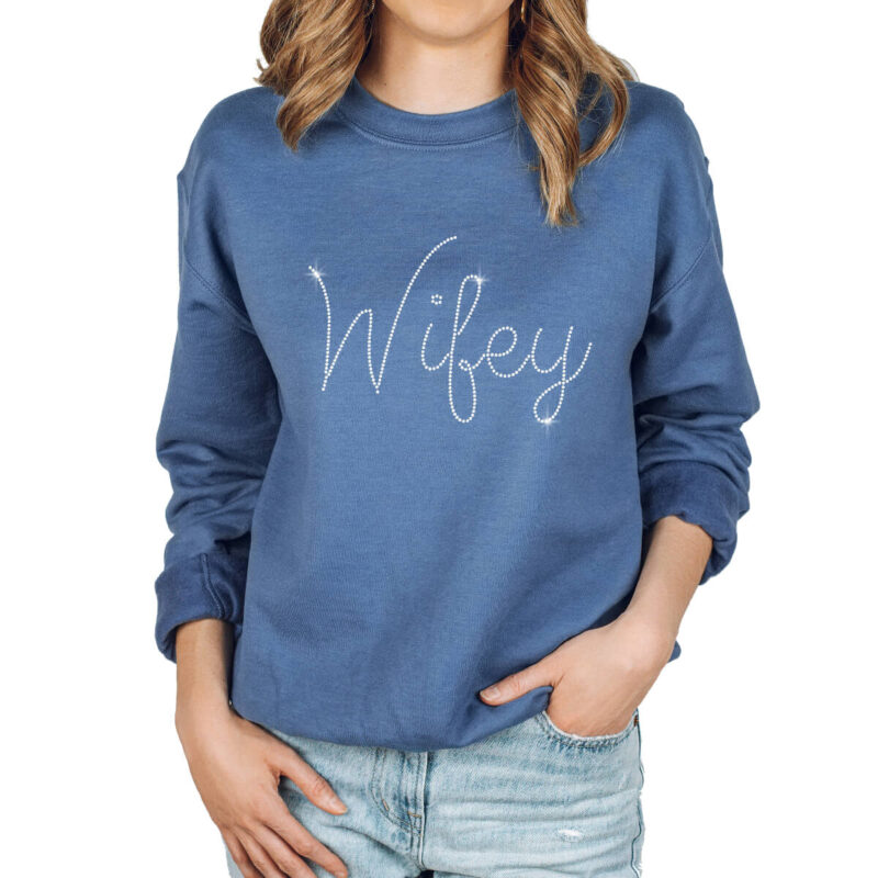 Rhinestone Wifey Sweatshirt