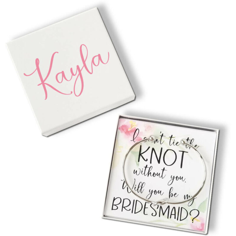 "Will You Be My Bridesmaid?" Knot Bracelet Gift Box - Corner Flowers