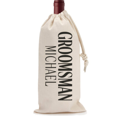 Personalized Groomsman Wine Bag with Name
