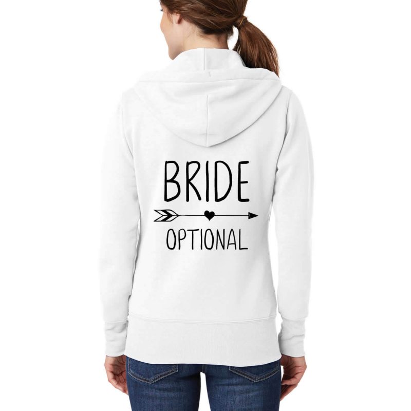 "BRIDE" Full-Zip Hoodie with Arrow